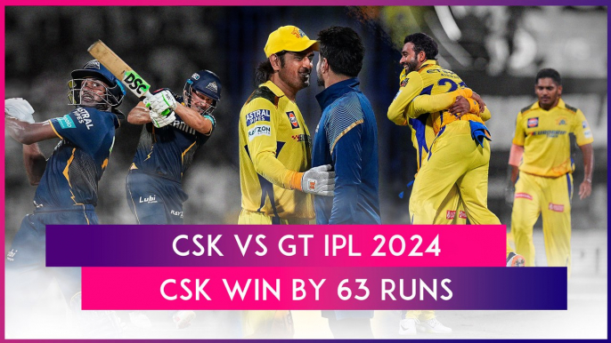 CSK vs GT IPL 2024 Stat Highlights: Shivam Dube Shines As Chennai Super Kings Win