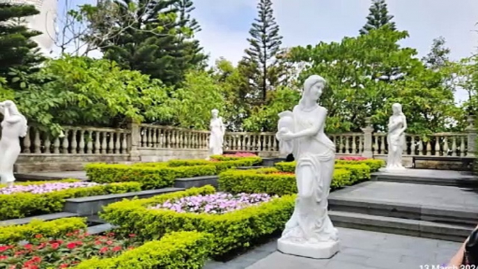 Beautiful manicured gardens at Bana Hills, Danang, Vietnam