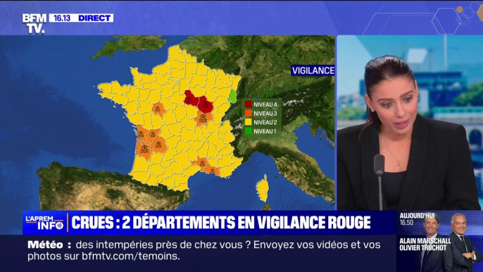 Deux départements désormais placés en vigilance rouge crues et 8 en orange