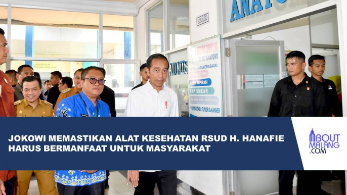 PRESIDEN JOKOWI TINJAU RSUD H. HANAFIE MUARA BUNGO KABUPATEN BUNGO PROVINSI JAMBI