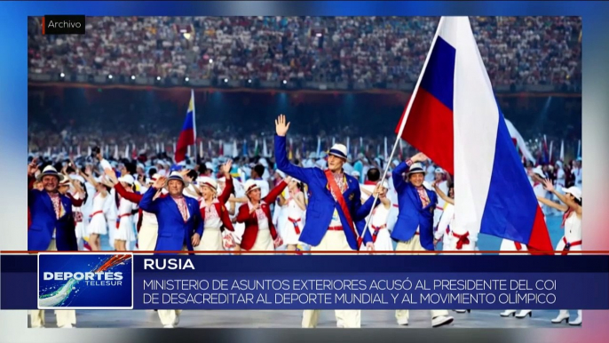 DEPORTES TELESUR 04-04-2024 ACUSACIONES DEL MINISTERIO DE ASUNTOS EXTERIORES DE RUSIA A PRESIDENTE DEL COMITÉ OLÍMPICO INTERNACIONAL (COI), THOMAS BACH - EDICIÓN DE LOS JUEGOS BOLIVARIANOS JUVENILES SUCRE 2024 EN VENEZUELA - JACKSON CHOURIO CUADRÁNGULAR M