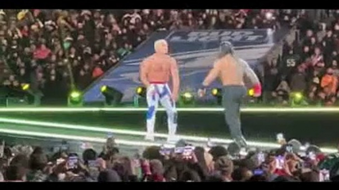 Cody Rhodes & Seth Rollins vs The Rock & Roman Reigns Full Match - WWE Wrestlemania XL