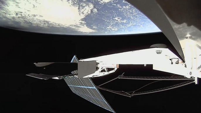 El eclipse solar desde un satélite Starlink de SpaceX