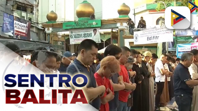 Mga kapatid nating Muslim, nagtipon sa isang Mosque sa Quiapo, Maynila ngayong Eid’l Fitr