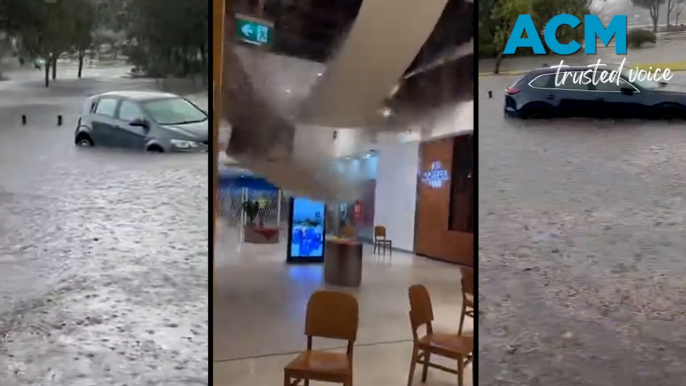 BOM issues severe weather warning as storm causes flooding in Perth's north.