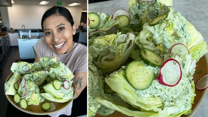 How to Make Wedge Salad with Tahini Green Goddess Dressing