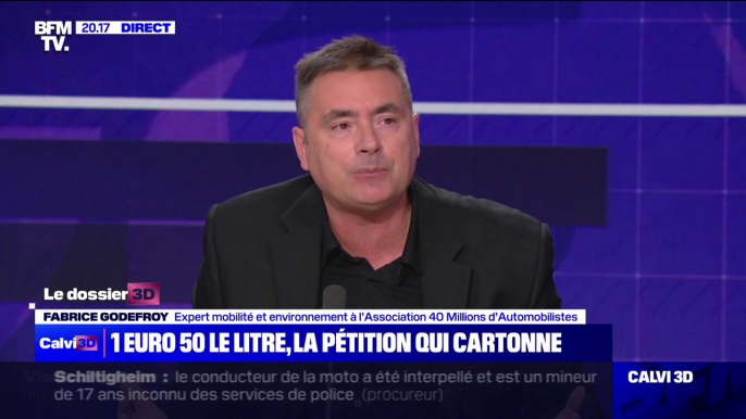 Fabrice Godefroy (Association 40 Millions d’Automobilistes) sur le prix des carburants:  "À l'époque des gilets jaune, on était à 1,5 euro et c'était jugé insupportable, aujourd'hui, on en est très loin"