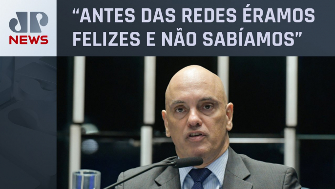 Em sessão no Congresso, Moraes defende regulação das redes sociais