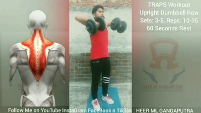 3 Best TRAP Workouts with Dumbbells #heermlgangaputra #naturalbodybuilding