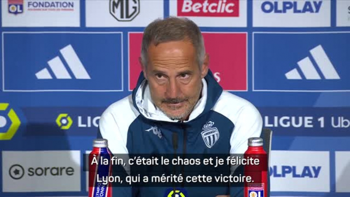 Monaco - Hütter : “Je félicite Lyon qui a mérité cette victoire”