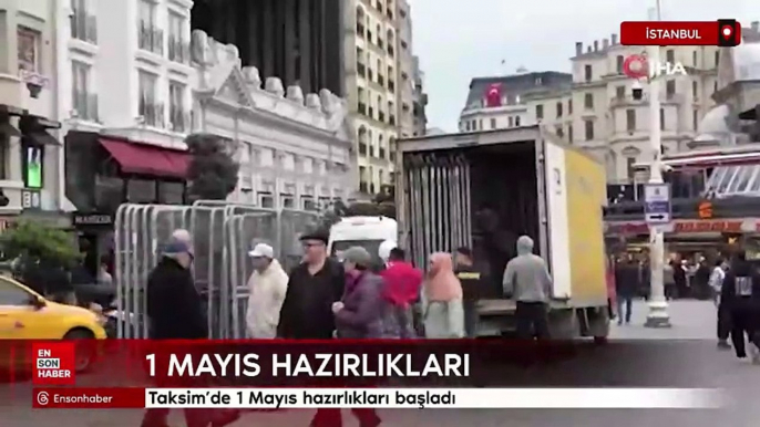 Taksim’de 1 Mayıs hazırlıkları başladı: Demir bariyerler getirildi