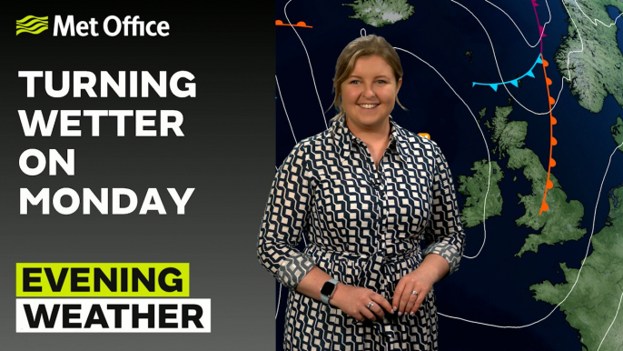 Met Office Evening Weather Forecast 21/04/24- Rain continuing to spread south