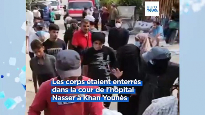 Bande de Gaza : des corps exhumés dans la cour d'un hôpital