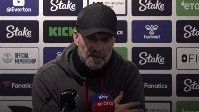 Watch: Jurgen Klopp apologises to Liverpool fans after Everton Merseyside derby defeat