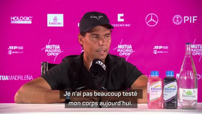 Madrid - Nadal : "Je n'ai pas beaucoup testé mon corps sur ce match"
