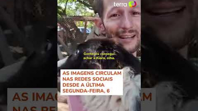 Tutores se emocionam ao reencontrarem animais perdidos nas enchentes no RS #shorts