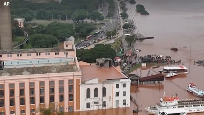 Devastation of deadly Brazil floods captured in drone footage