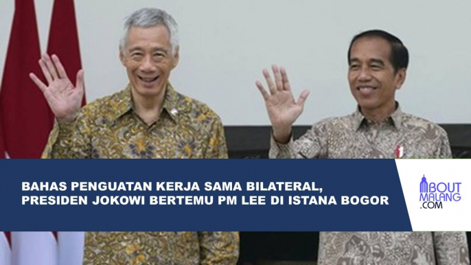 PRESIDEN JOKOWI MENYAMBUT KEDATANGAN PM LEE HSIEN LOONG DI ISTANA BOGOR