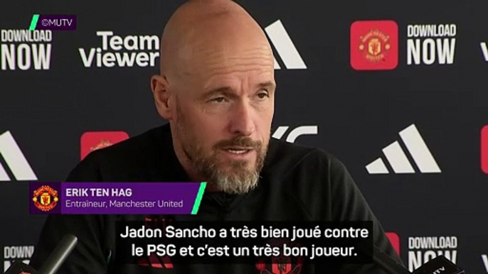 Ten Hag : "Sancho a une grande valeur pour Manchester United"