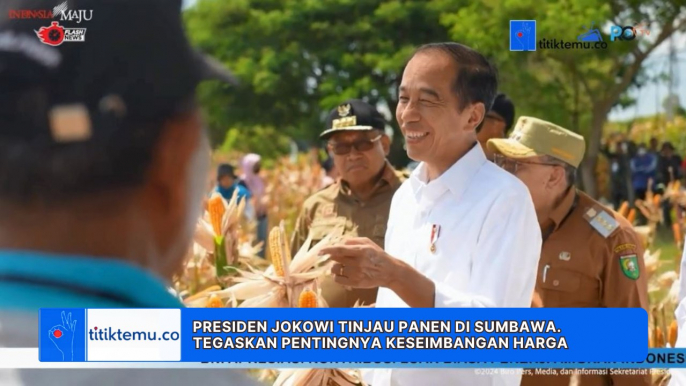 Presiden Jokowi Tinjau Panen di Sumbawa. Tegaskan Pentingnya Keseimbangan Harga