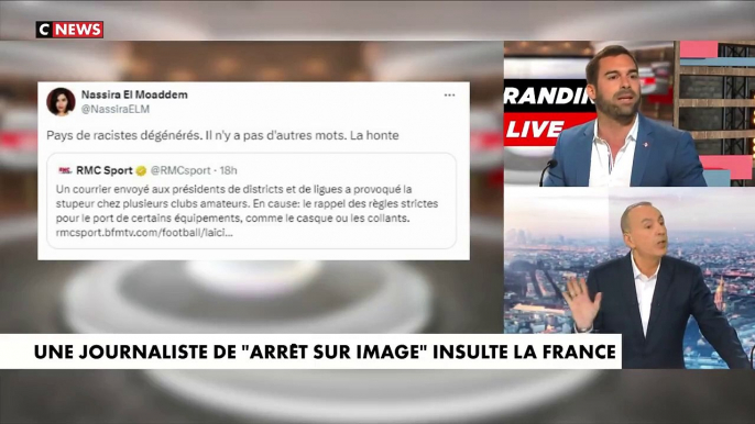 Le député du RN, Julien Odoul au sujet des propos racistes anti-français de la journaliste Nassira El Moaddem