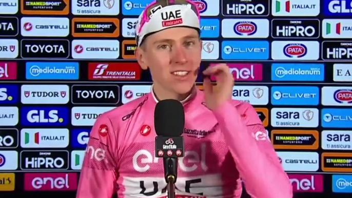 Cycling - Giro d'Italia 2024 - Tadej Pogacar : "We relaxed for 2 hours today. In the final climb, I just followed, it's better to be at the front than in the peloton"