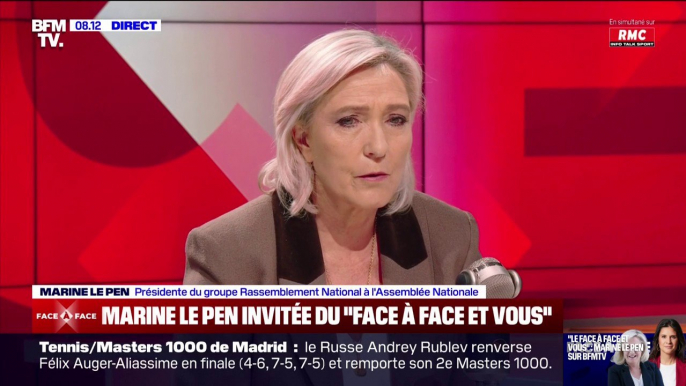 Marine Le Pen: "Il existe des Français d'origine étrangère qui souffrent (...), je le regrette profondément"