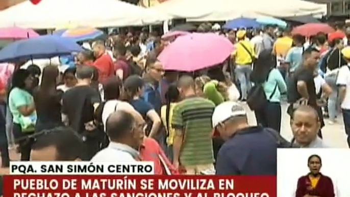 Monagas | Habitantes se movilizan en rechazo a las sanciones impuestas por EE.UU.