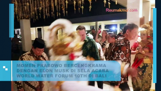 Prabowo Bercengkrama dengan Elon Musk di Sela Acra WWF 10th Bali