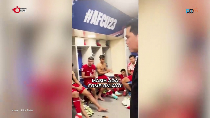 Erick Thohir Datangi Ruang Ganti Timnas U-23 Indonesia Usai Kalah dari Uzbekistan