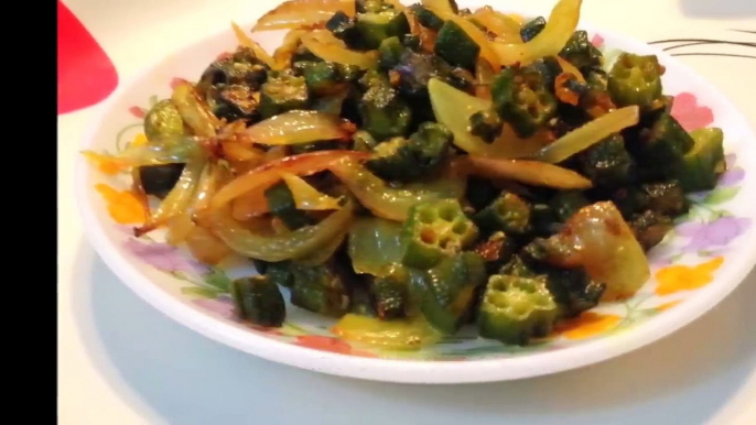 Bhindi/ Okra fry with Onions Recipe-Crispy Bhindi Fry Recipe-How to make Perfect Bhindi Fry