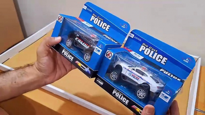 Unboxing and Review of Pull Back Model Car Alloy Modified Police Car Toy For Kids