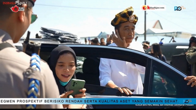 Presiden Jokowi Disambut Lautan Masyarakat Muna, Kabupaten Muna saat Kunjungi Pasar Laino Raha