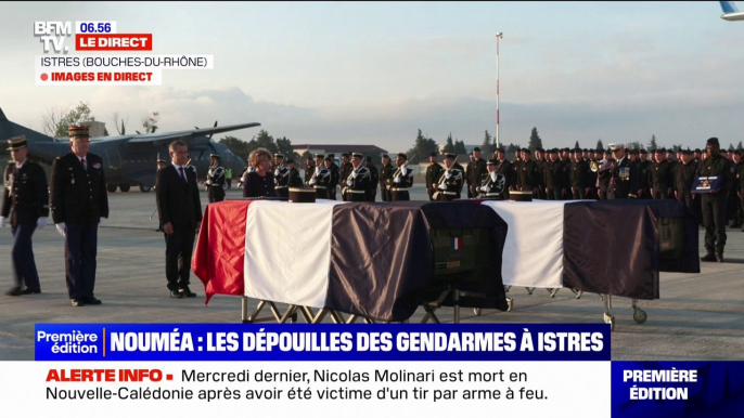 Nouvelle-Calédonie: Gérald Darmanin rend hommages aux deux gendarmes tués lors des émeutes