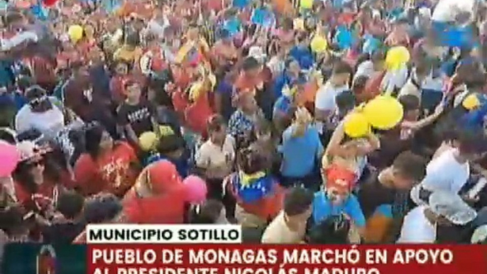 Monagas | Habitantes del mcpio. Sotillo marcharon en respaldo del presidente Nicolás Maduro