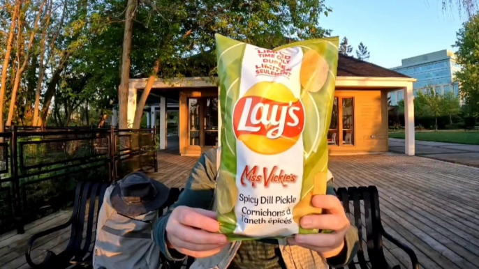 LImited time Only Lays Miss Vicky's Spicy Pickle Chips Review