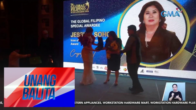 Jessica Soho, ginawaran ng "Icon of Filipino Media Excellence" award sa The Global Filipino Icon Awards 2024 sa Dubai | Unang Balita