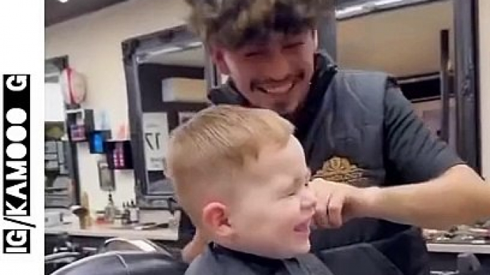 "Giggling Baby's First Haircut, Heartwarming Moments of Joy and Laughter" #BabyLaughing #CuteBaby #JoyfulMoments #BabySmiles #ParentingWins #AdorableMoments  #new