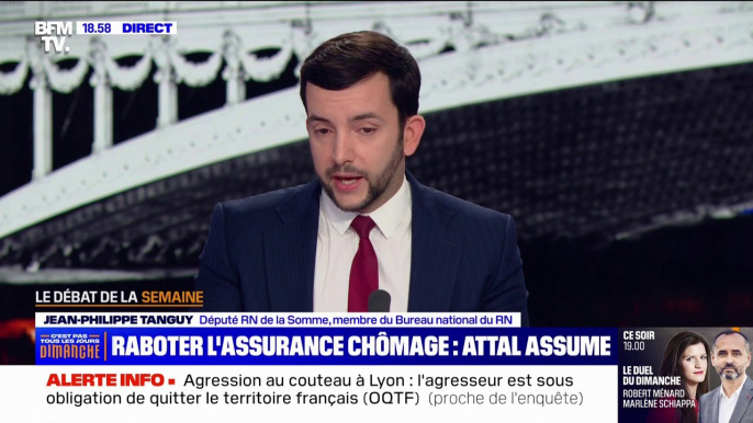 Durcissement de l'accès à l'assurance chômage: "Cette décision est politique", affirme Jean-Philippe Tanguy (RN)