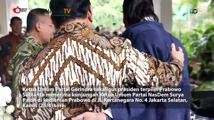 Prabowo Sambut Kedatangan Surya Paloh