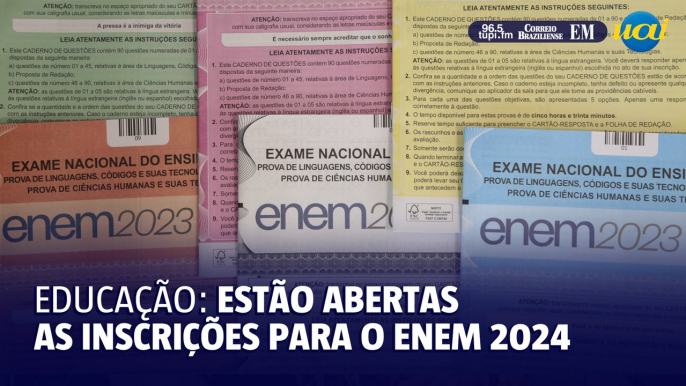 Inscrições para o Enem 2024 começam nesta segunda (27)