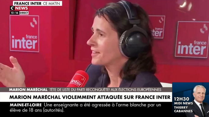 La grosse colère de Marion Maréchal ce matin sur France Inter après une question "bête" de Sonia Devillers: "Cette question est dingue et outrancière. Je n’y répondrai pas !" - Regardez