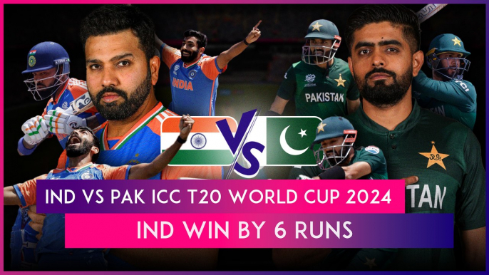 IND vs PAK ICC T20 World Cup 2024 Stat Highlights: India Beat Pakistan By Six Runs