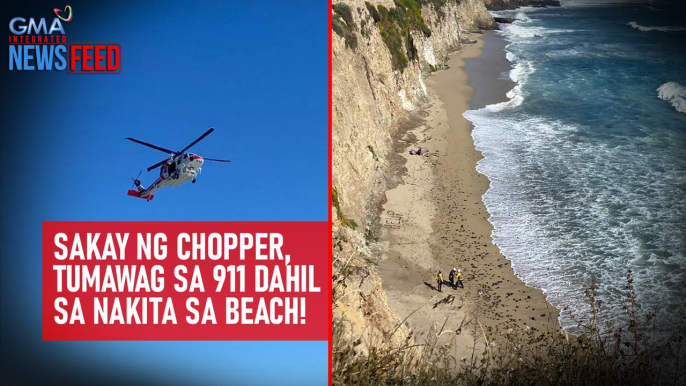 Sakay ng chopper, tumawag sa 911 dahil sa nakita sa beach! | GMA Integrated Newsfeed