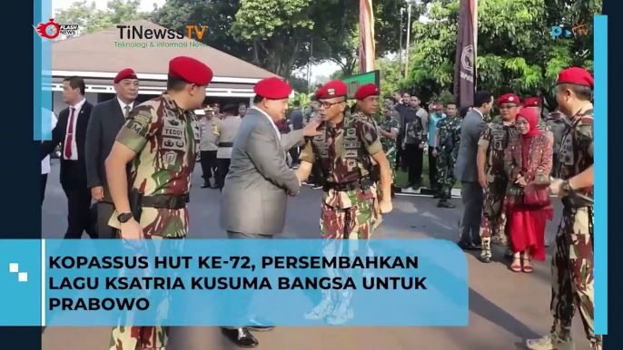 Prabowo Hadiri HUT ke-72 Kopassus, Disambut Gemuruh Tepuk Tangan Meriah