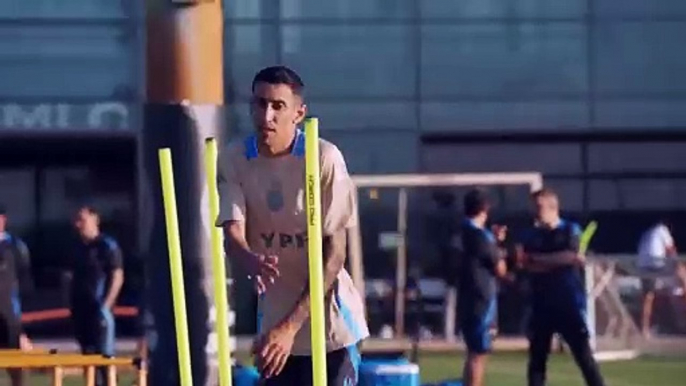 La selección mayor de fútbol de Argentina comenzó sus entrenamientos en Miami de cara a los amistosos de junio