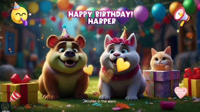 Happy Birthday, Harper!  New Birthday Song for Harper | Celebrate with Music