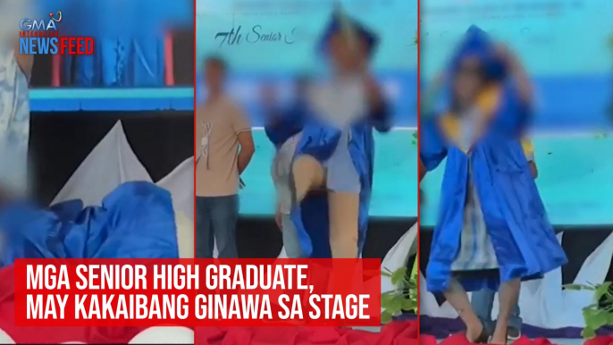 Mga senior high graduate, may kakaibang ginawa sa stage | GMA Integrated Newsfeed