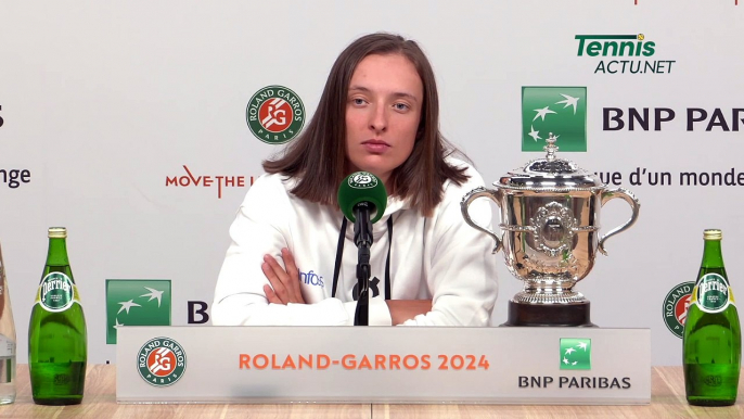 Tennis - Roland-Garros 2024 - Iga Swiatek : "Miałem mniej dramatów w porównaniu z zeszłym rokiem, mogłem po prostu cieszyć się życiem"