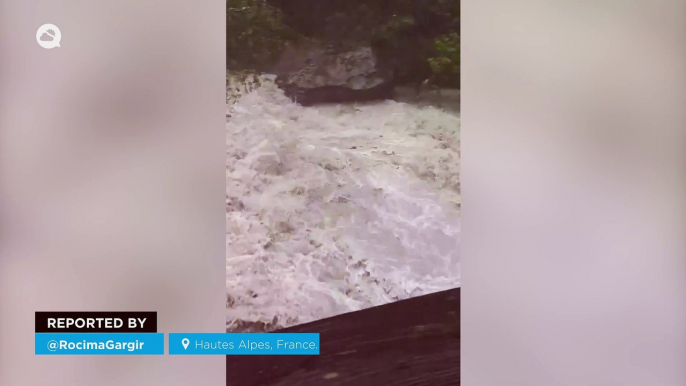 Severe storms cause serious flooding in several towns in Hautes Alpes, France